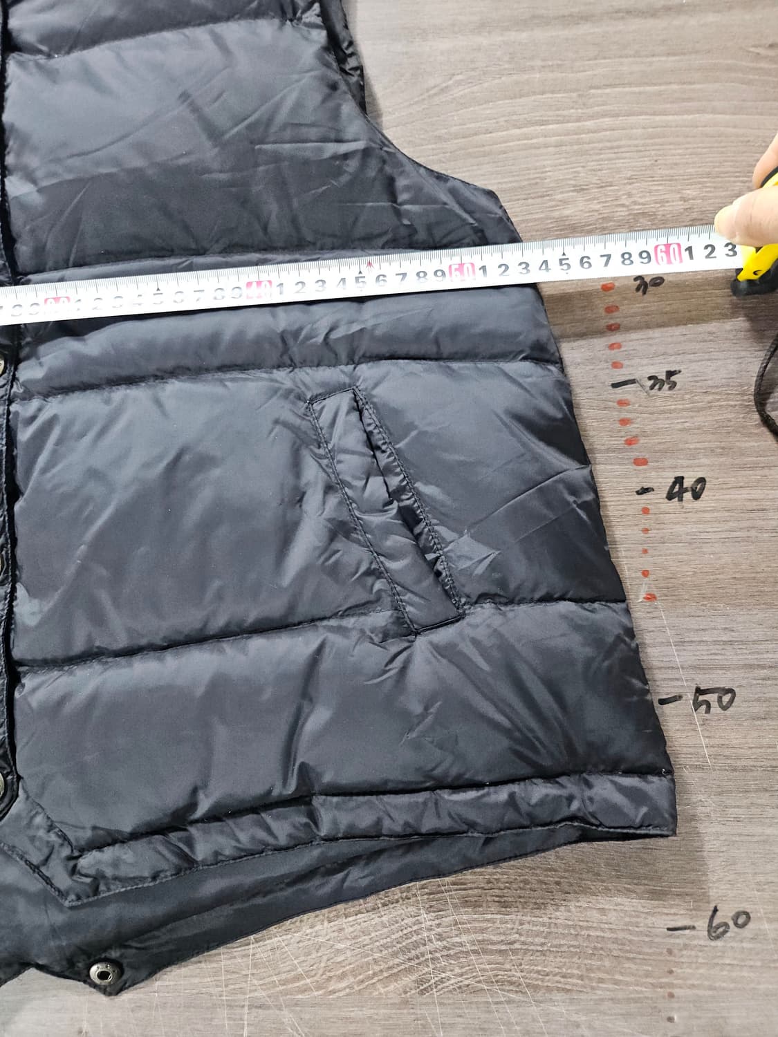 블랙 패딩 조끼 베스트 L 상품이미지5