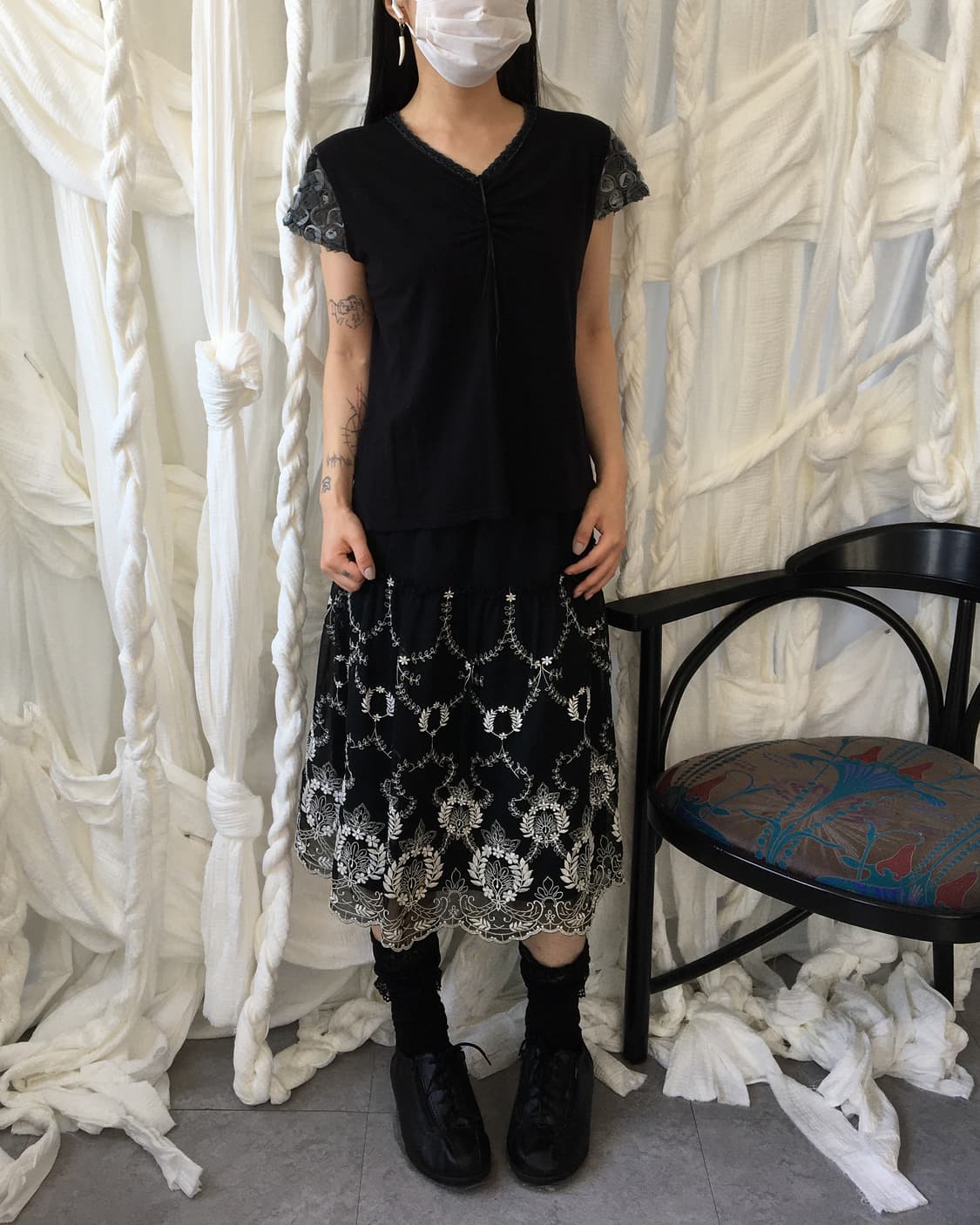 Rose sleeve point t shirt 상품이미지6