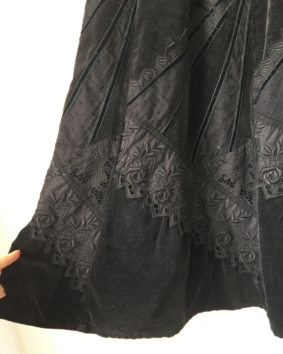 Fabric patch work point skirt 상품이미지5