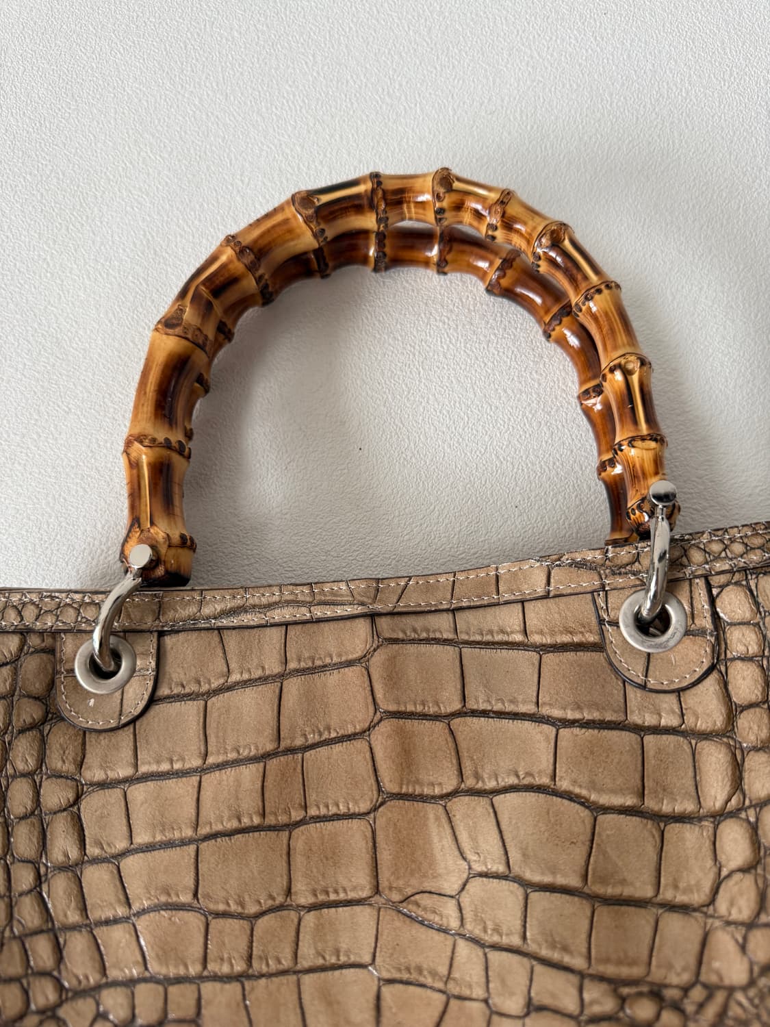 CLAUDIA 크로커 뱀부 토트백(ITALY) 상품이미지2