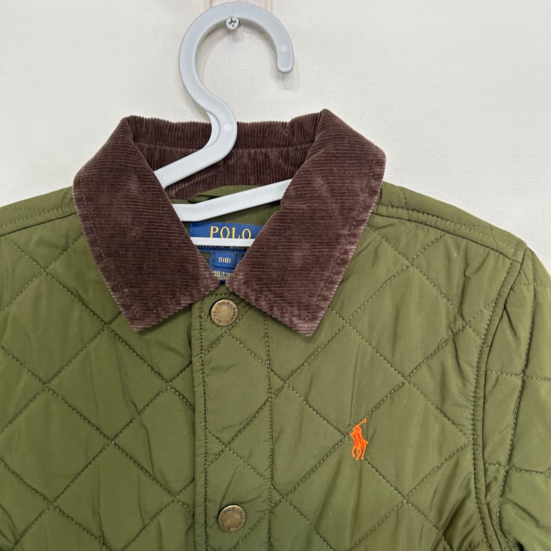 폴로 랄프로렌 키즈 퀄팅 자켓 S 8 카키색 상품이미지2