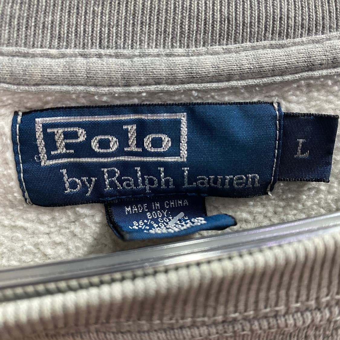 폴로 포니로고 크루넥 라운드 그레이 맨투맨 B3601 상품이미지4