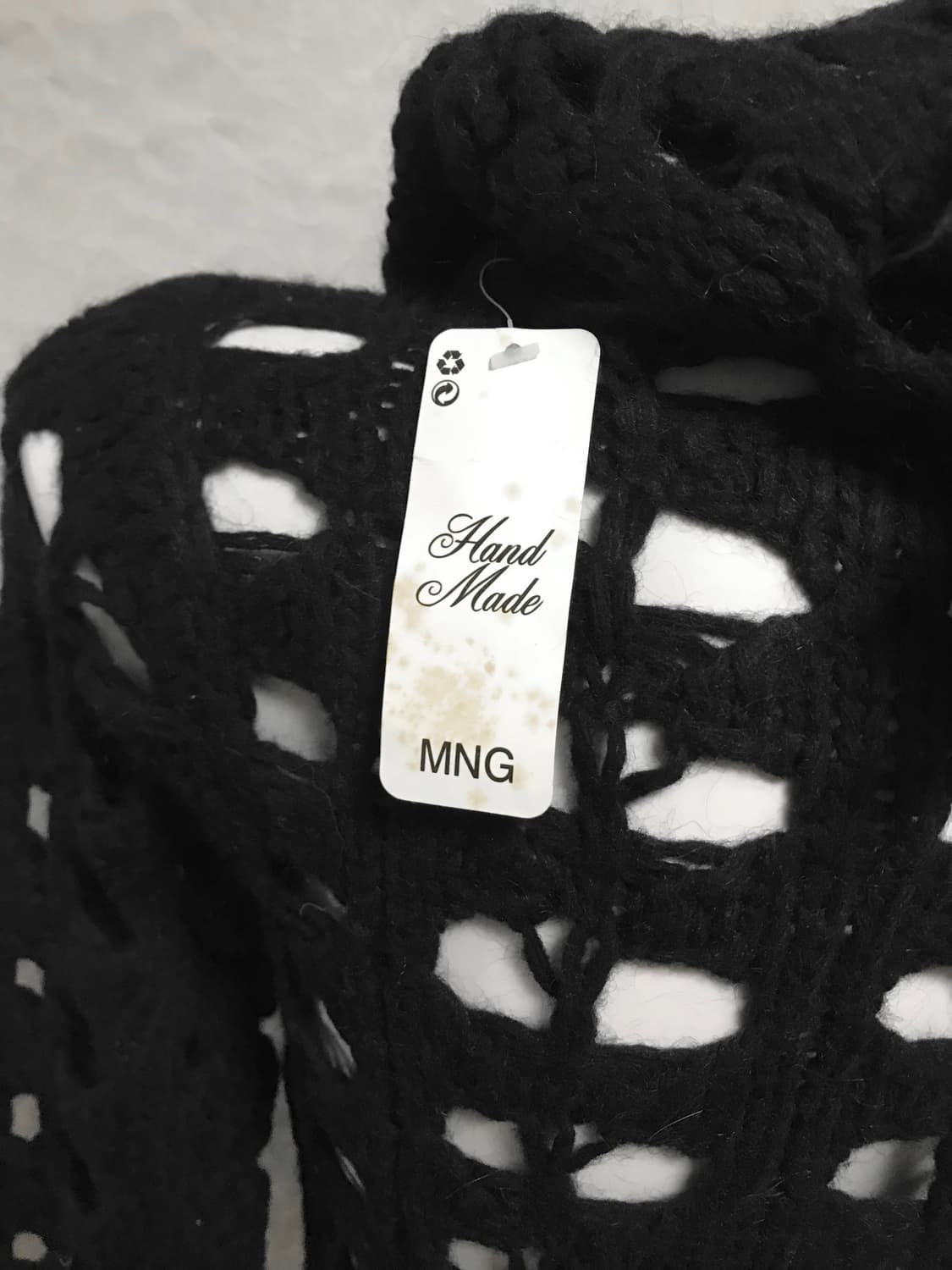 빈티지 vkei 아카이브 프린지 드레이프 하이넥 울 니트 탑 상품이미지5