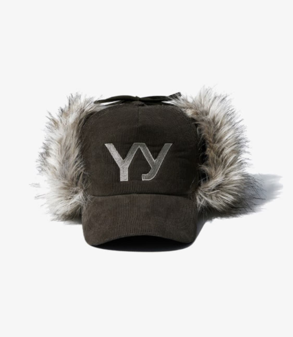 오픈와이와이 퍼 코듀로이 이어플랩 카키 상품이미지1