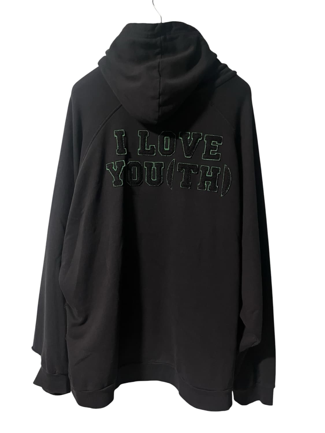 [S] Raf simons “LOVE” 후드 집업 블랙 상품이미지3