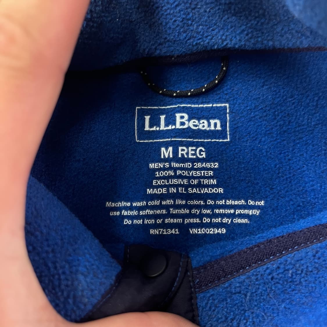 100 엘엘빈 반집업 플리스 맨투맨 상품이미지2