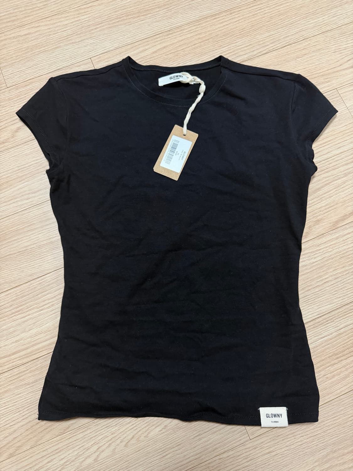 글로니(Glowny) G SLIM TEE 지 슬림 티 블랙 black s 상품이미지3