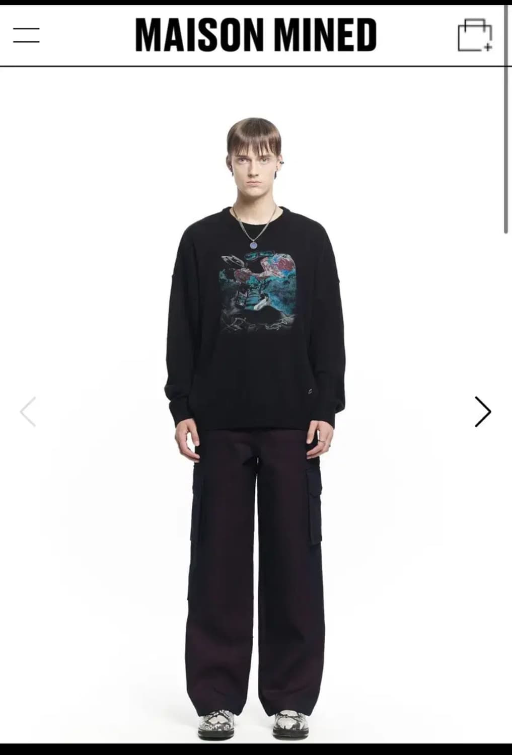 메종미네드 니트 RISK OPRATION PRINTING KNIT 상품이미지1