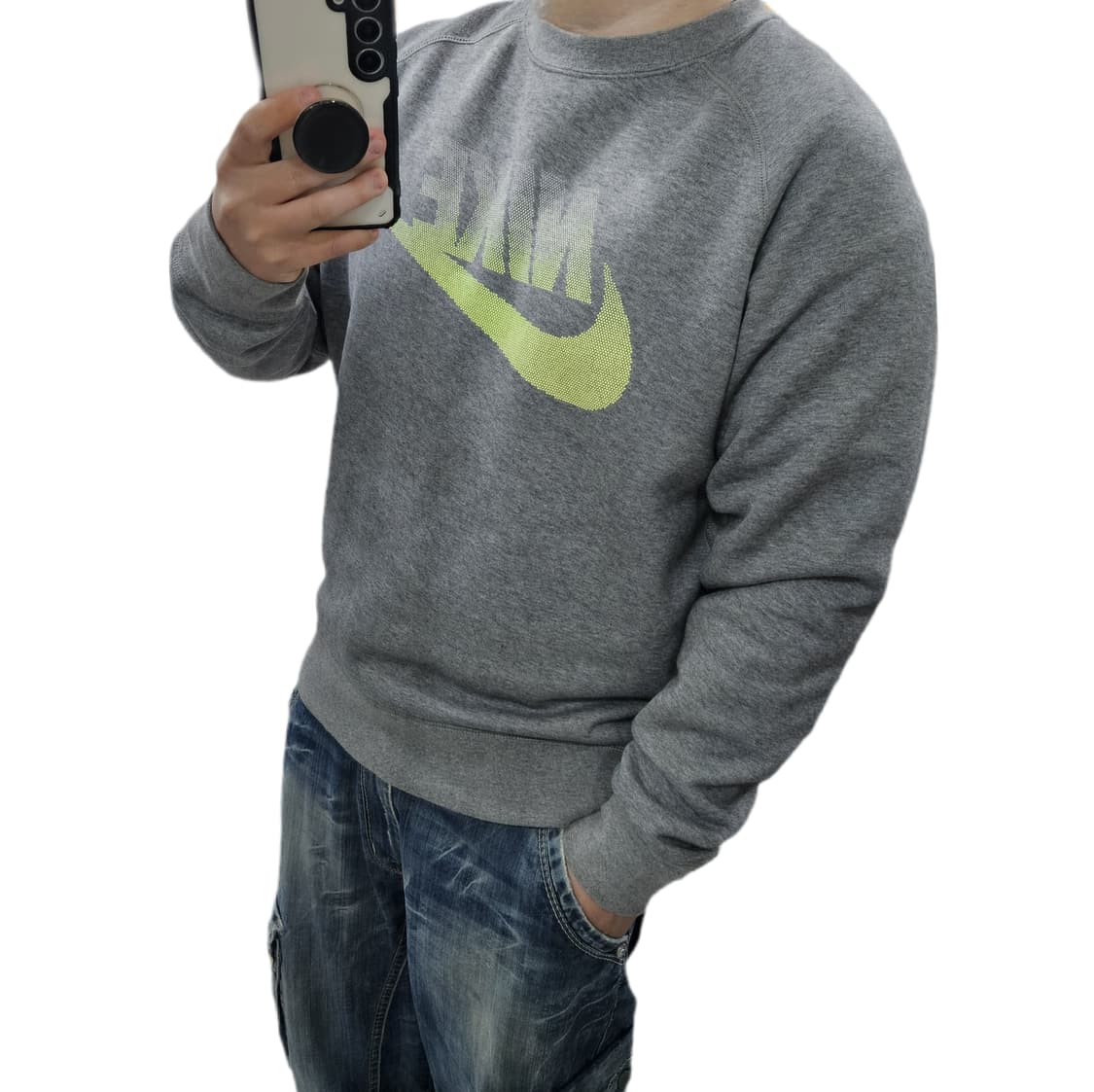 나이키 라임 빅로고 맨투맨 M 95 상품이미지1