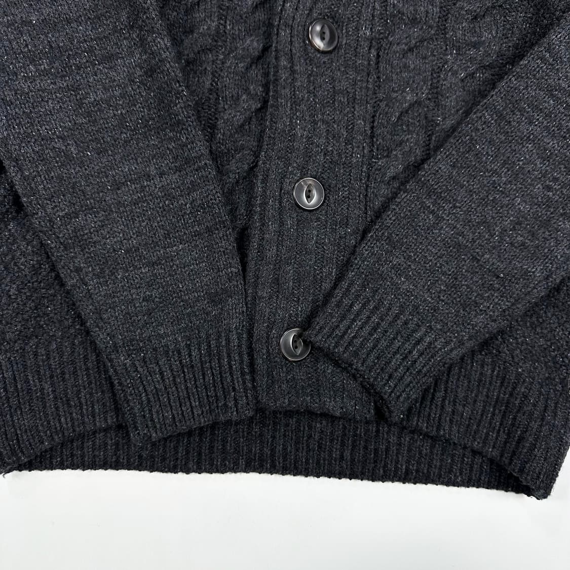 빈폴 클래식 로고 차콜 숄카라 가디건 (M) 상품이미지4