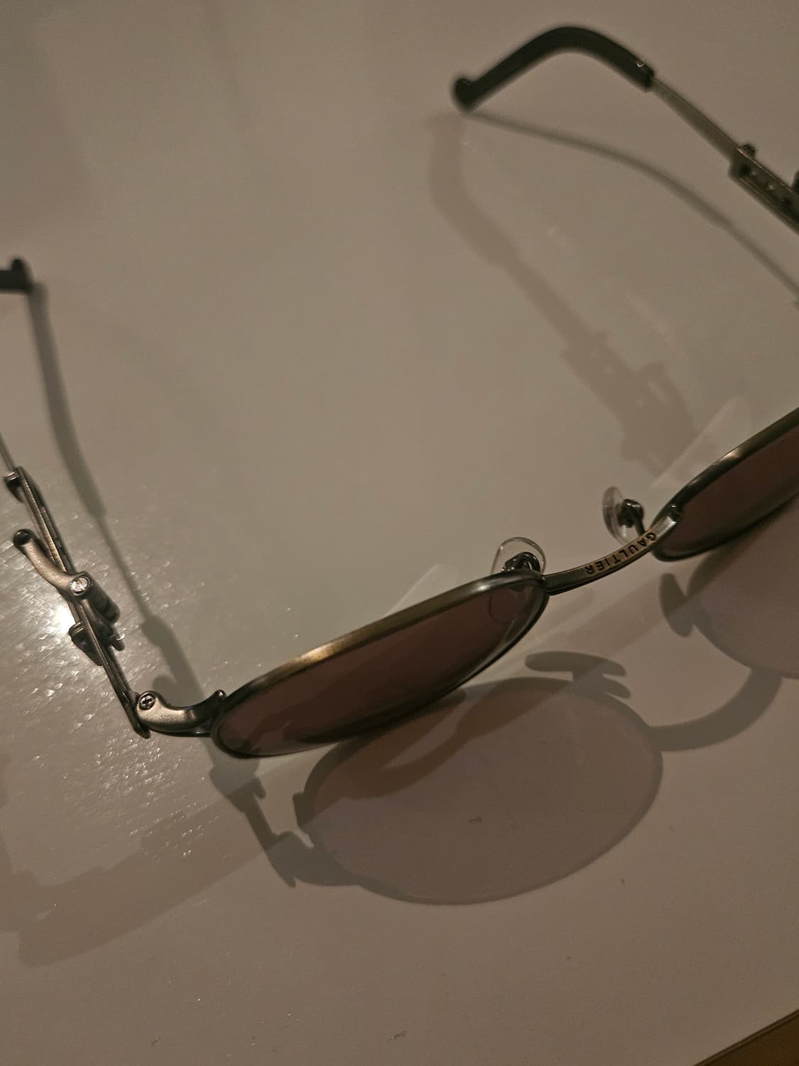 90's 장폴고티에 빈티지 아카이브 앤틱 건메탈 & 골드 선글라스 상품이미지2