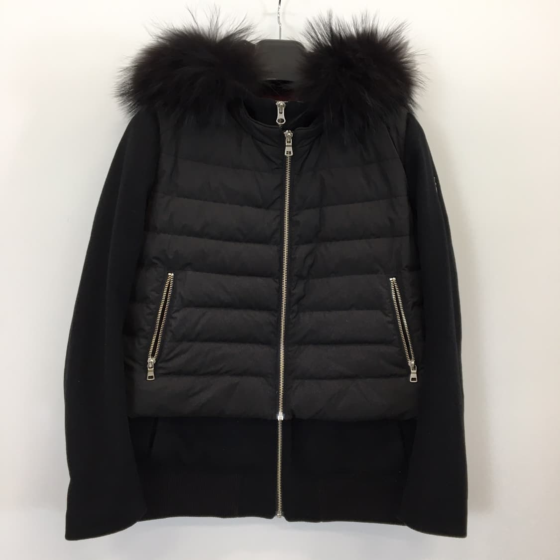 와이드앵글 모직 레이어드 덕다운 패딩점퍼 95  상품이미지1