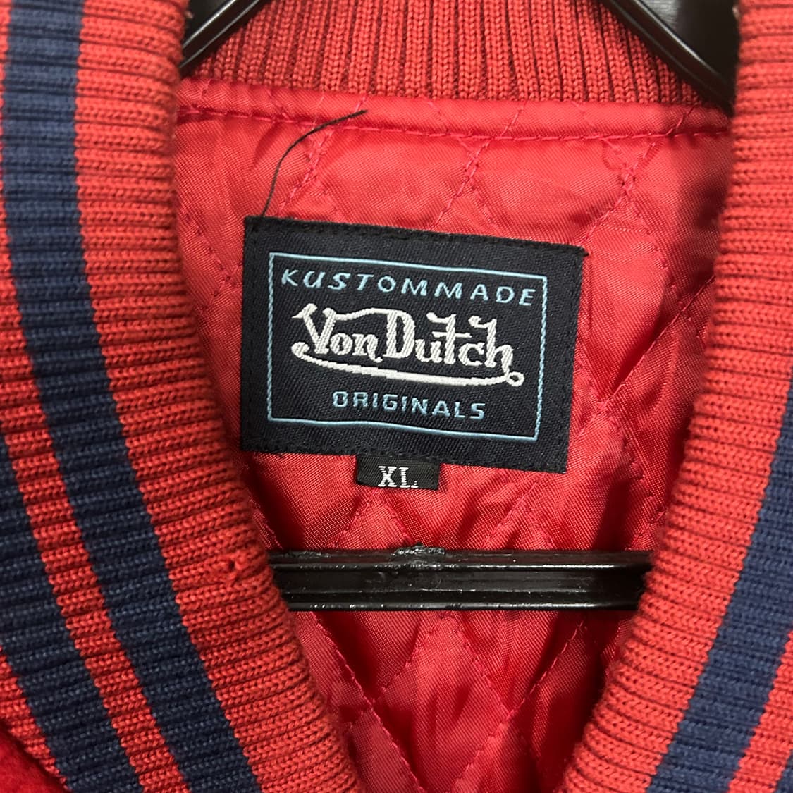 (L) 본더치 레드 블루 바시티 자켓 상품이미지7