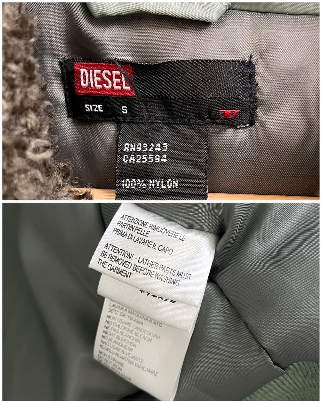 디젤 00s N2B 크롭 퍼 자켓 상품이미지10