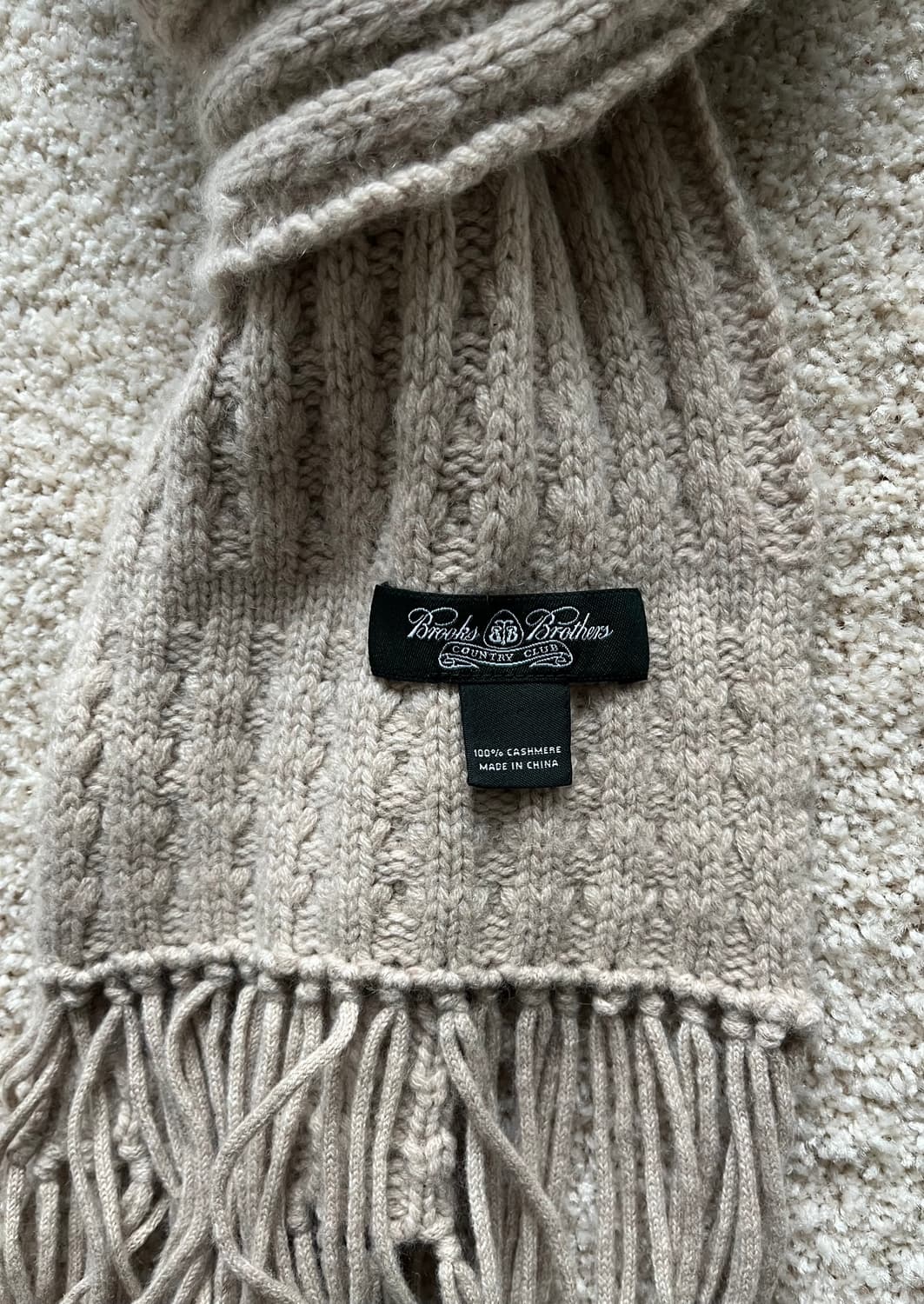 브룩스 브라더스 100% 캐시미어 케이블 니트 머플러  상품이미지4