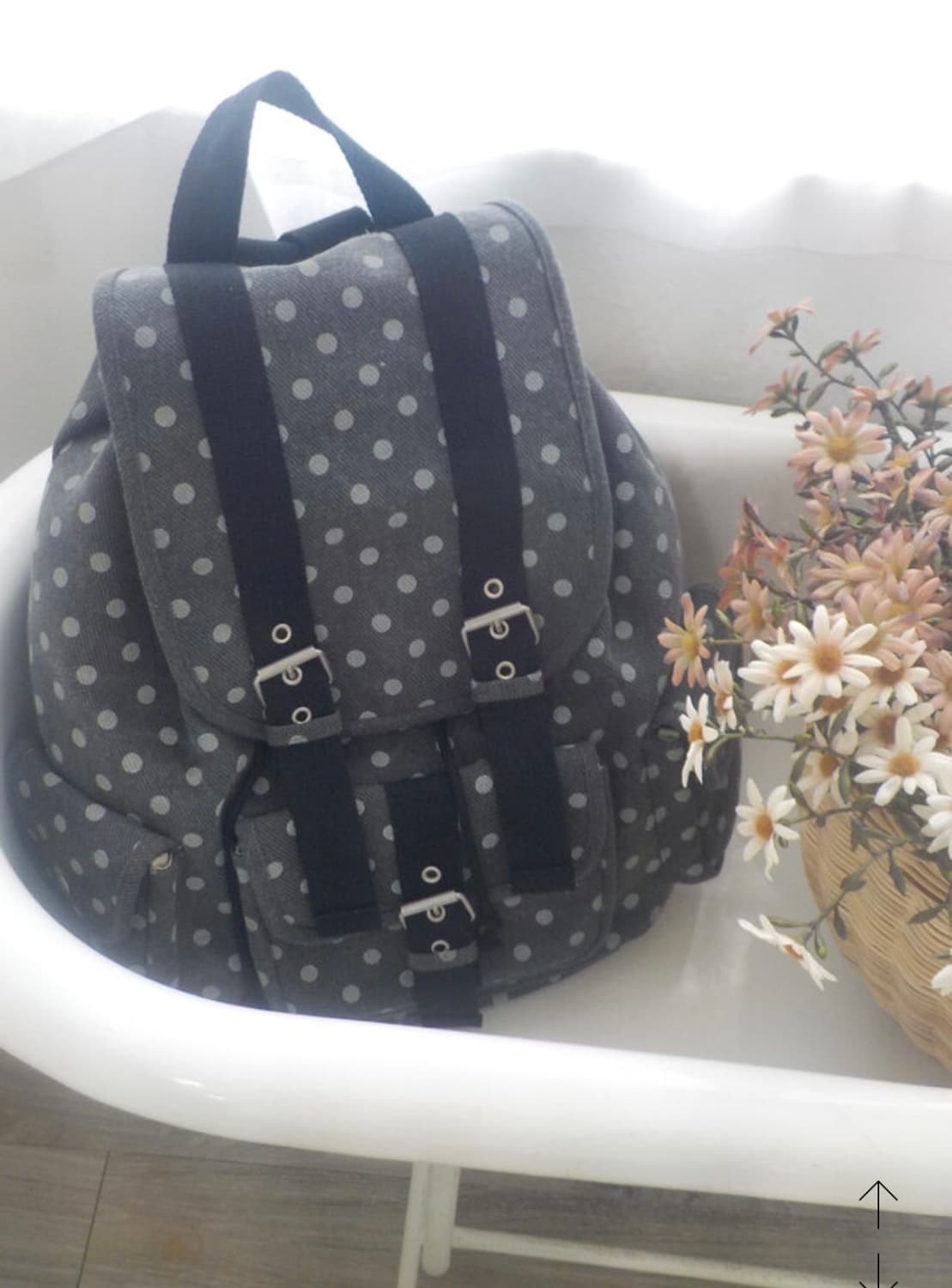 cozing 코징 딩딩 도트 백팩 블랙 상품이미지3
