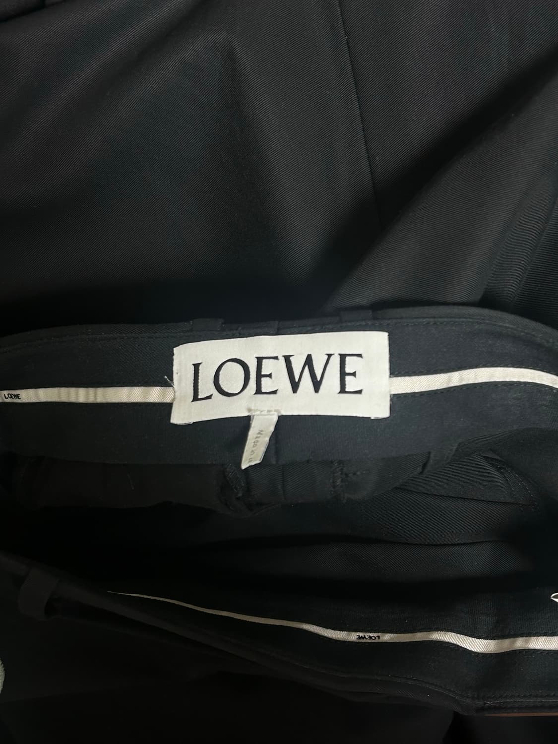 로에베 드레이프 트라우져 블랙 48 상품이미지3