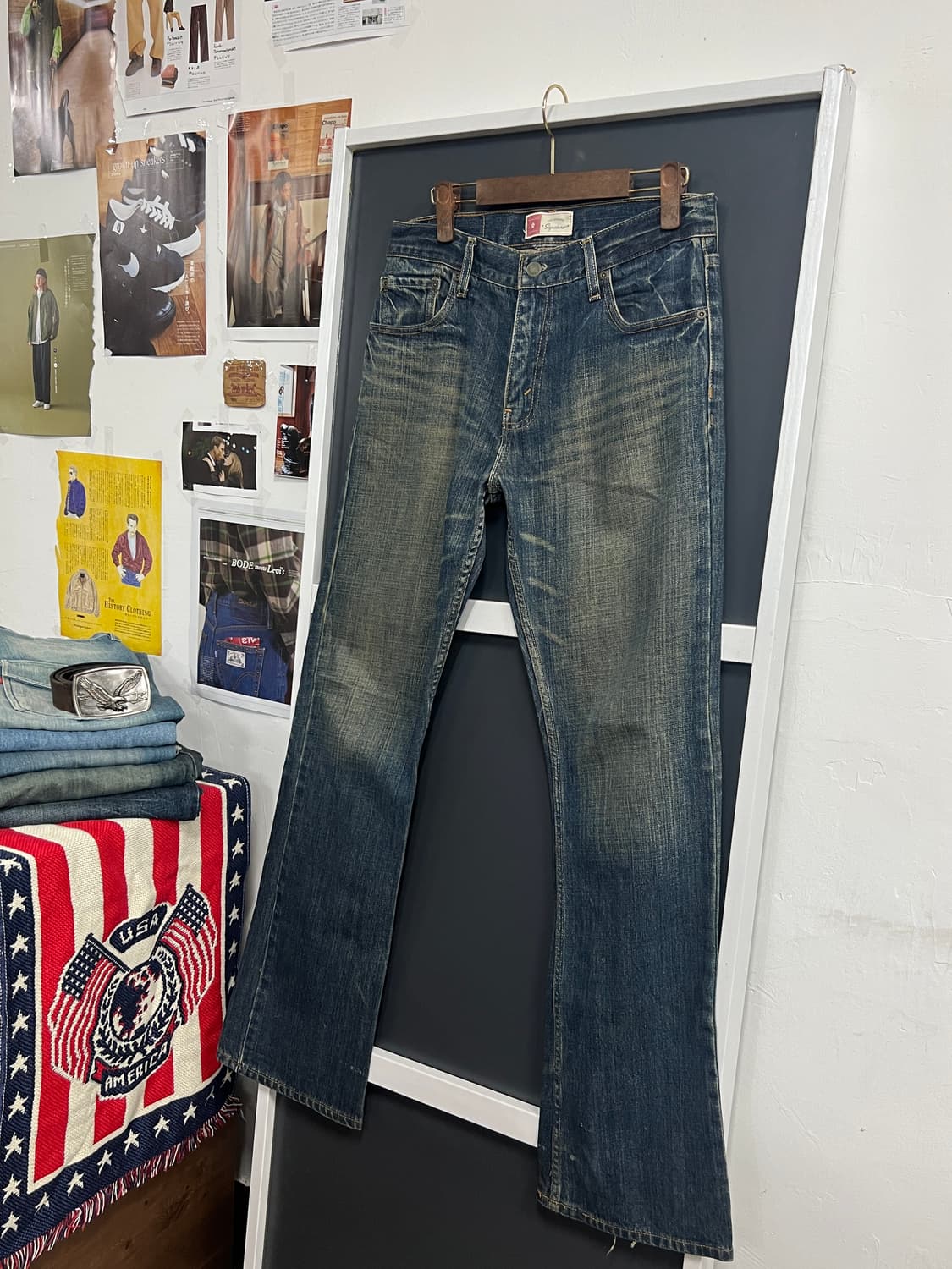 00s Levis 리바이스 시그니처 나팔핏 부츠컷 데님 팬츠 상품이미지10