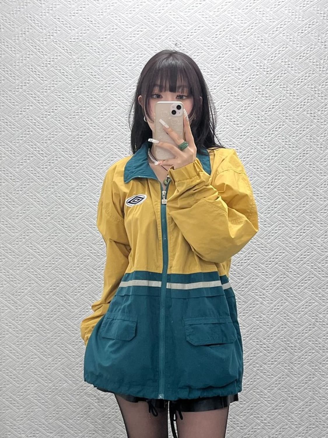 엄브로 올드스쿨 레트로 빈티지 바람막이 자켓 M C10972 상품이미지2