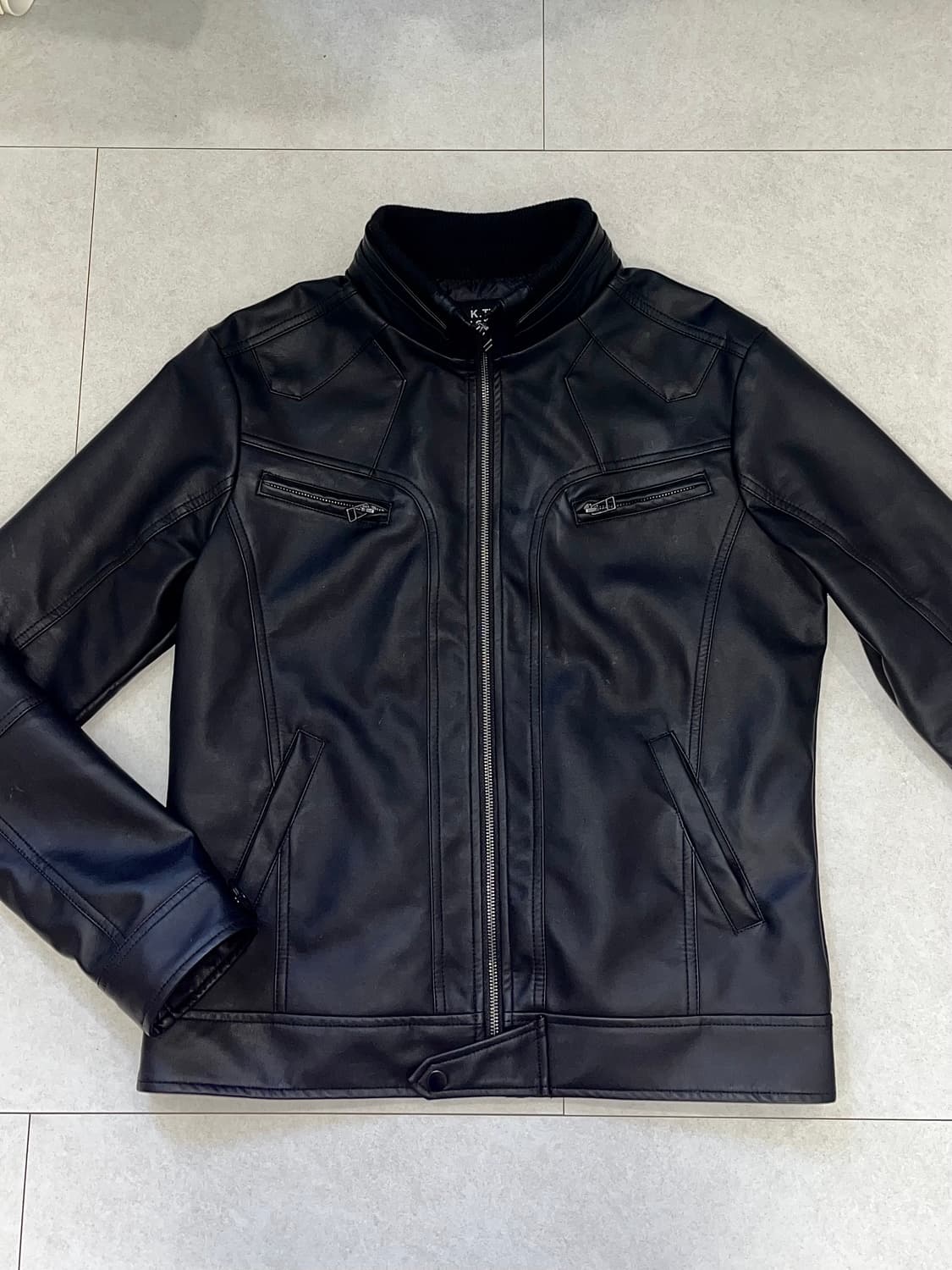 페이크 레더자켓 (착용사진 O) 상품이미지1