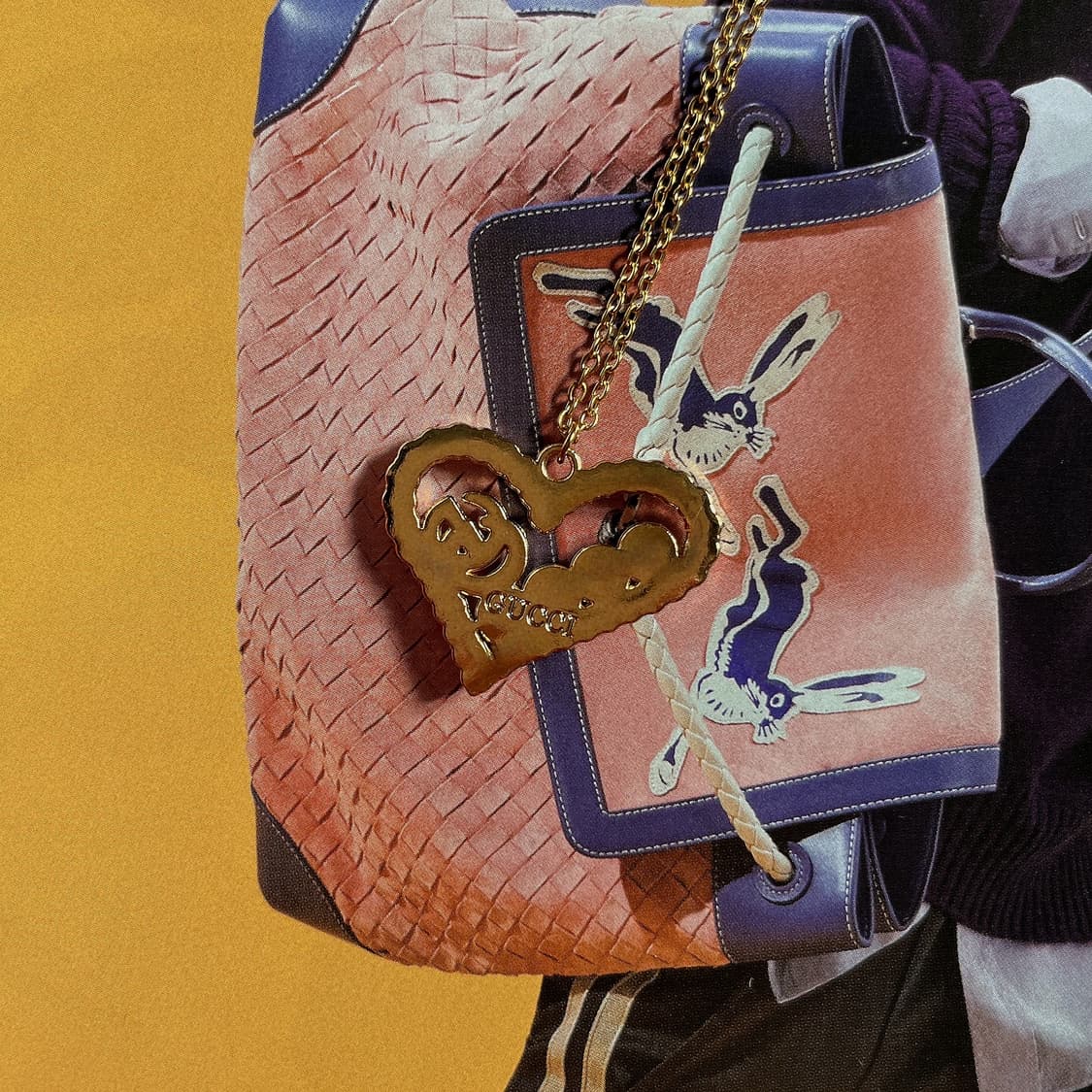 구찌 글리터 하트 글램 골드 목걸이 상품이미지4