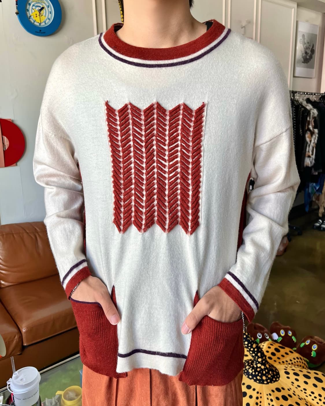 HIROKO BIS 2-Pocket Wool Knit Sweater 상품이미지2