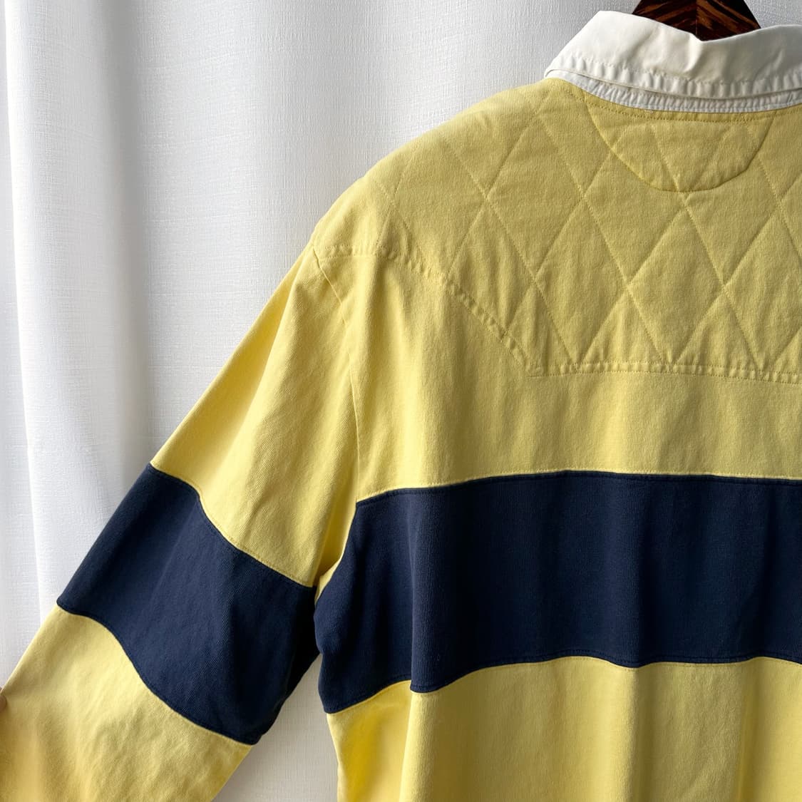 폴로 랄프로렌 럭비 카라티 옐로우 네이비 커스텀핏 XXL 상품이미지9