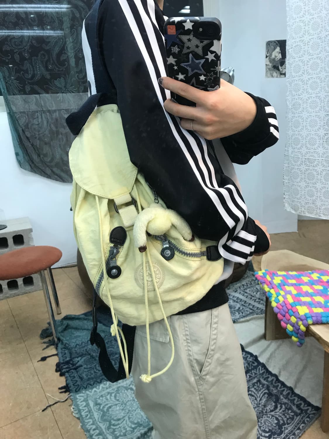 키플링 노랑색 고릴라키링 미니 백팩  상품이미지1