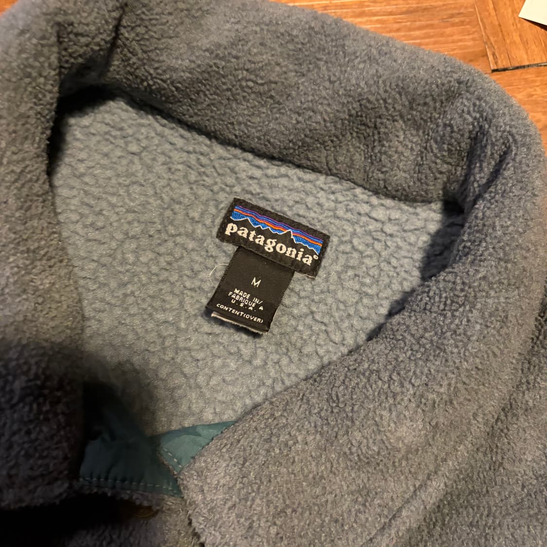 90s usa Patagonia synchilla blue jacket 상품이미지5