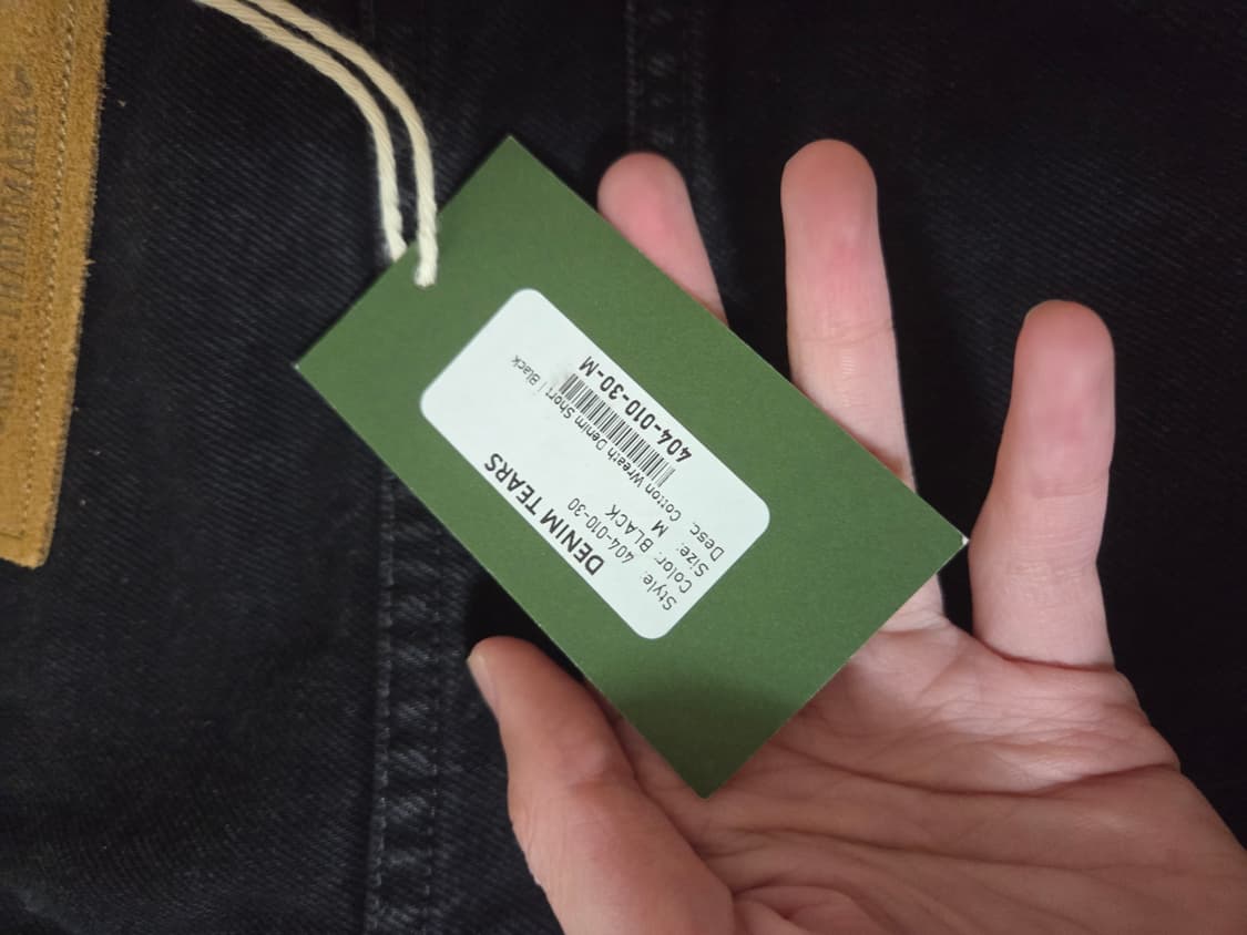 데님티어스 흑청 데님 버뮤다팬츠 상품이미지3