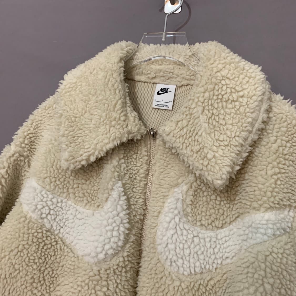 S 나이키 NSW 더블 스우시 세르파 플리스 양털 후리스 자켓 상품이미지4