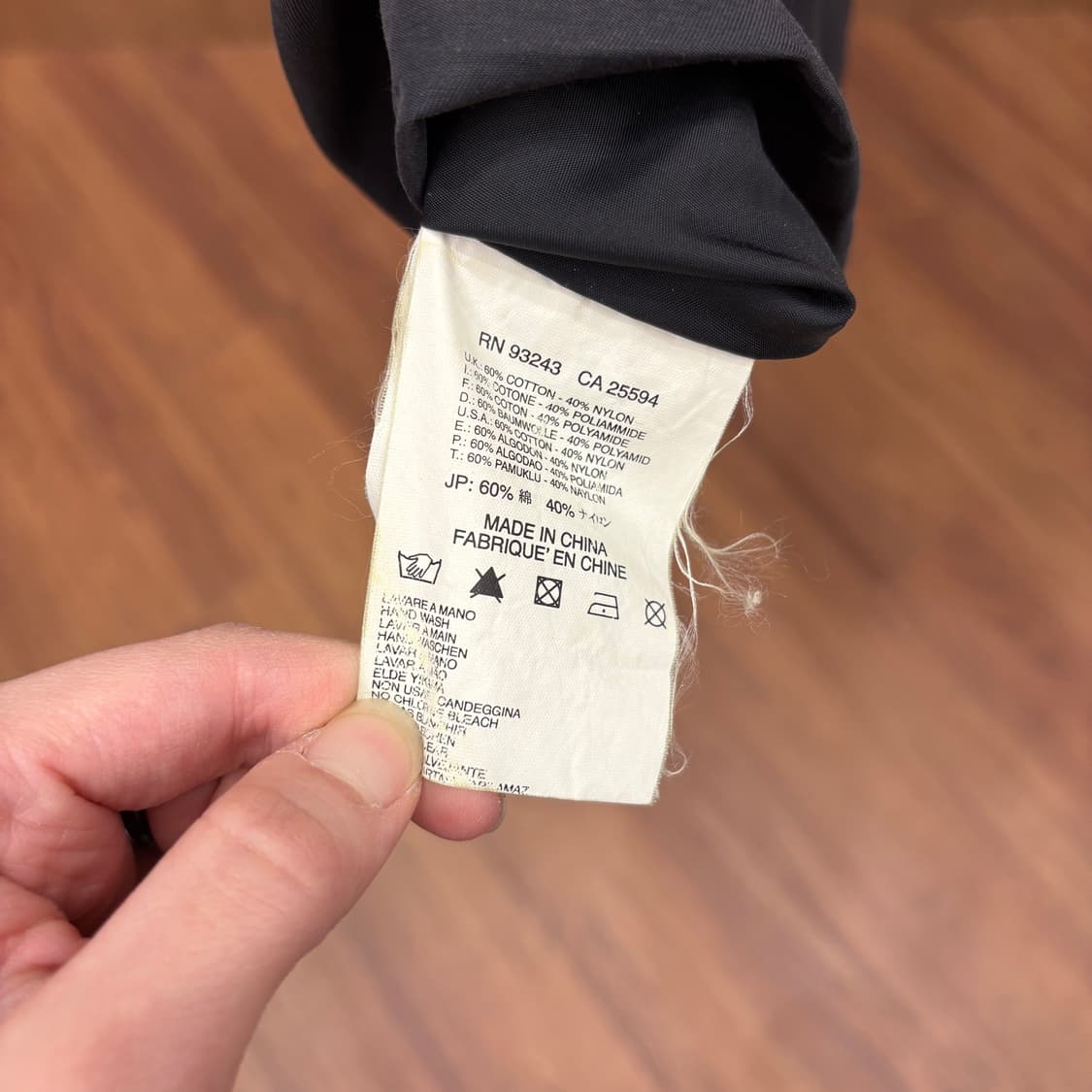 디젤 하이넥 코튼 나일론 롱 자켓 후드 내장 프론트 스냅 디테일 차콜 상품이미지9