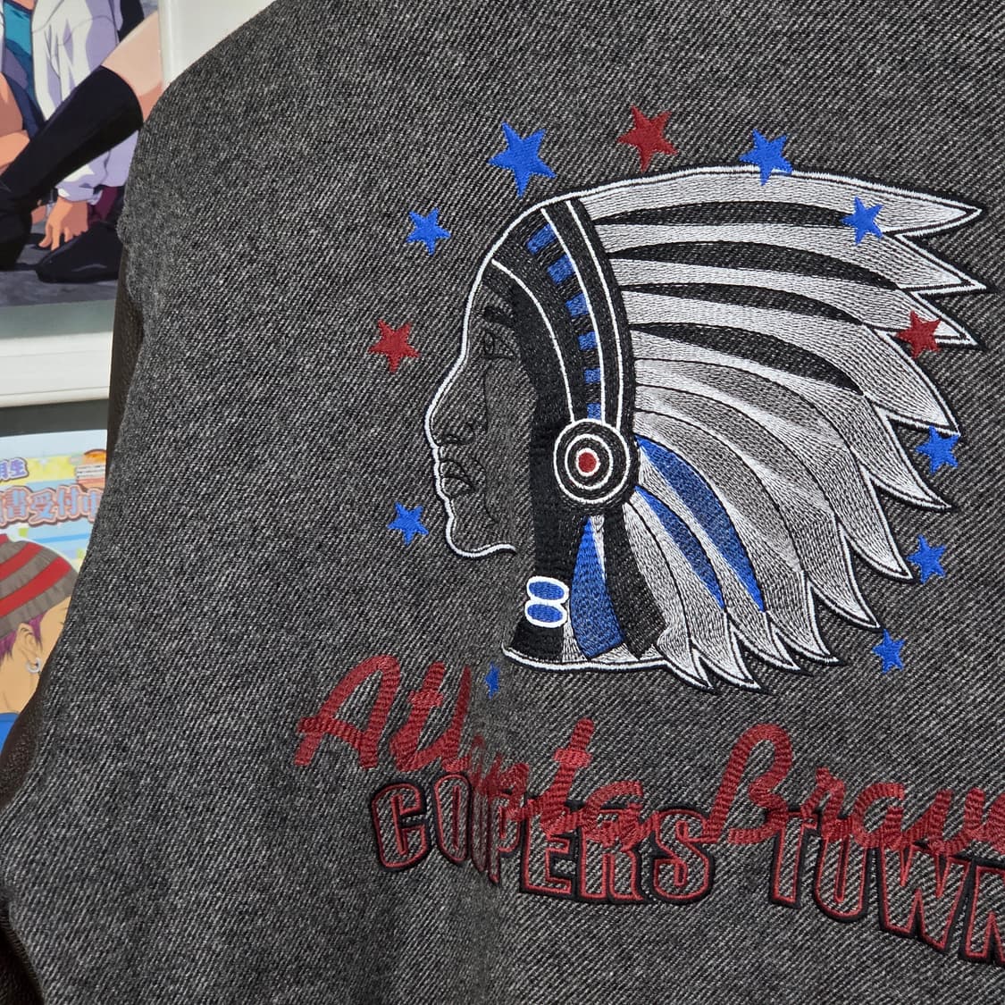 00S 엠엘비 애틀란타 브레이브스 소가죽 바시티 자켓 상품이미지6