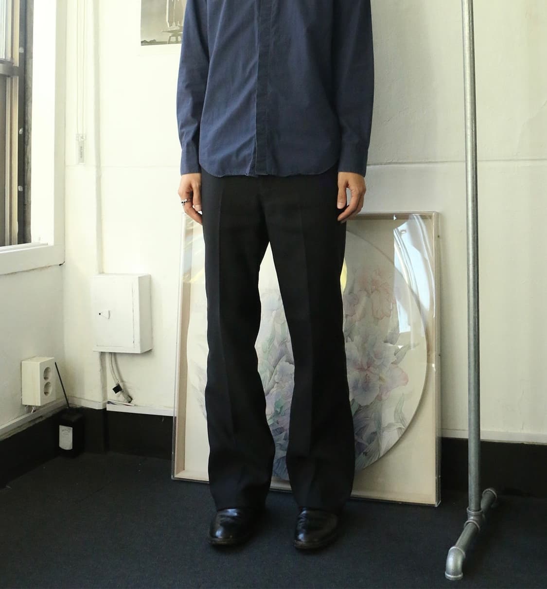 니들스 블랙 부츠컷 트라우저 상품이미지1