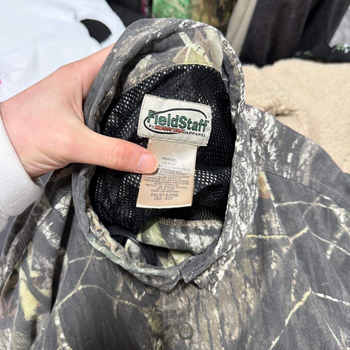 Mossy Oak 모시오크 USA 빅사이즈 리얼트리 카모 코튼 셔츠 상품이미지8