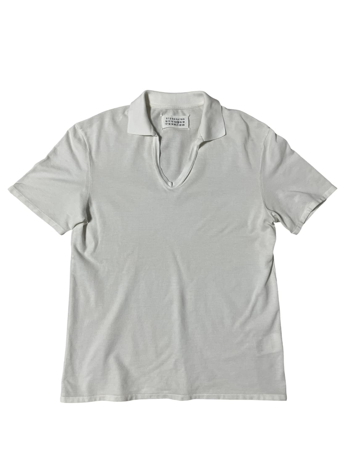 Martin Margiela White V-neck T-Shirts 상품이미지1