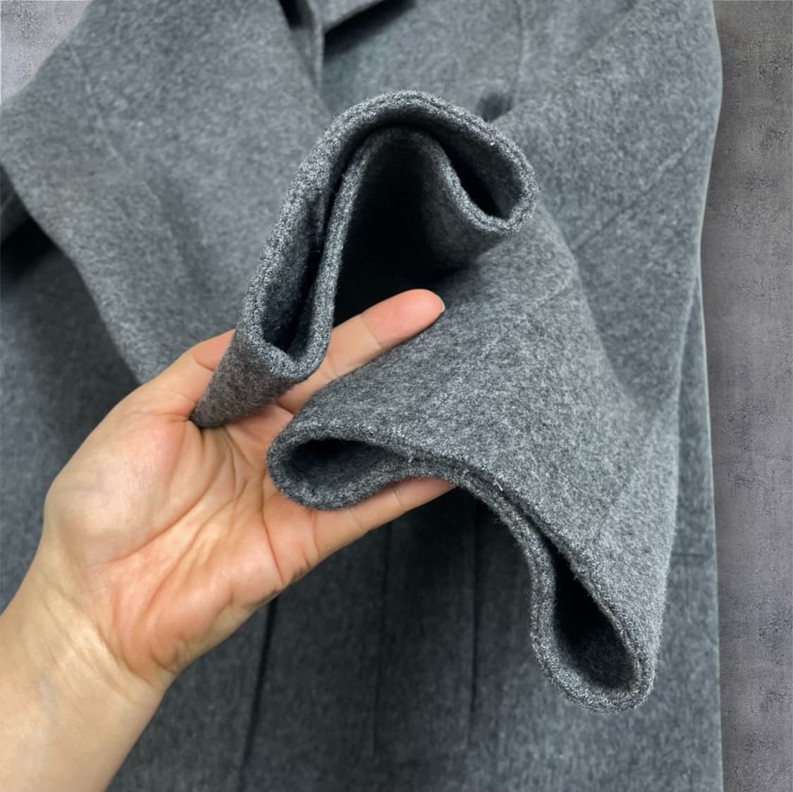 타임 TIME 그레이 캐시미어 블렌드 오픈형 롱 코트 82-94-160 상품이미지7