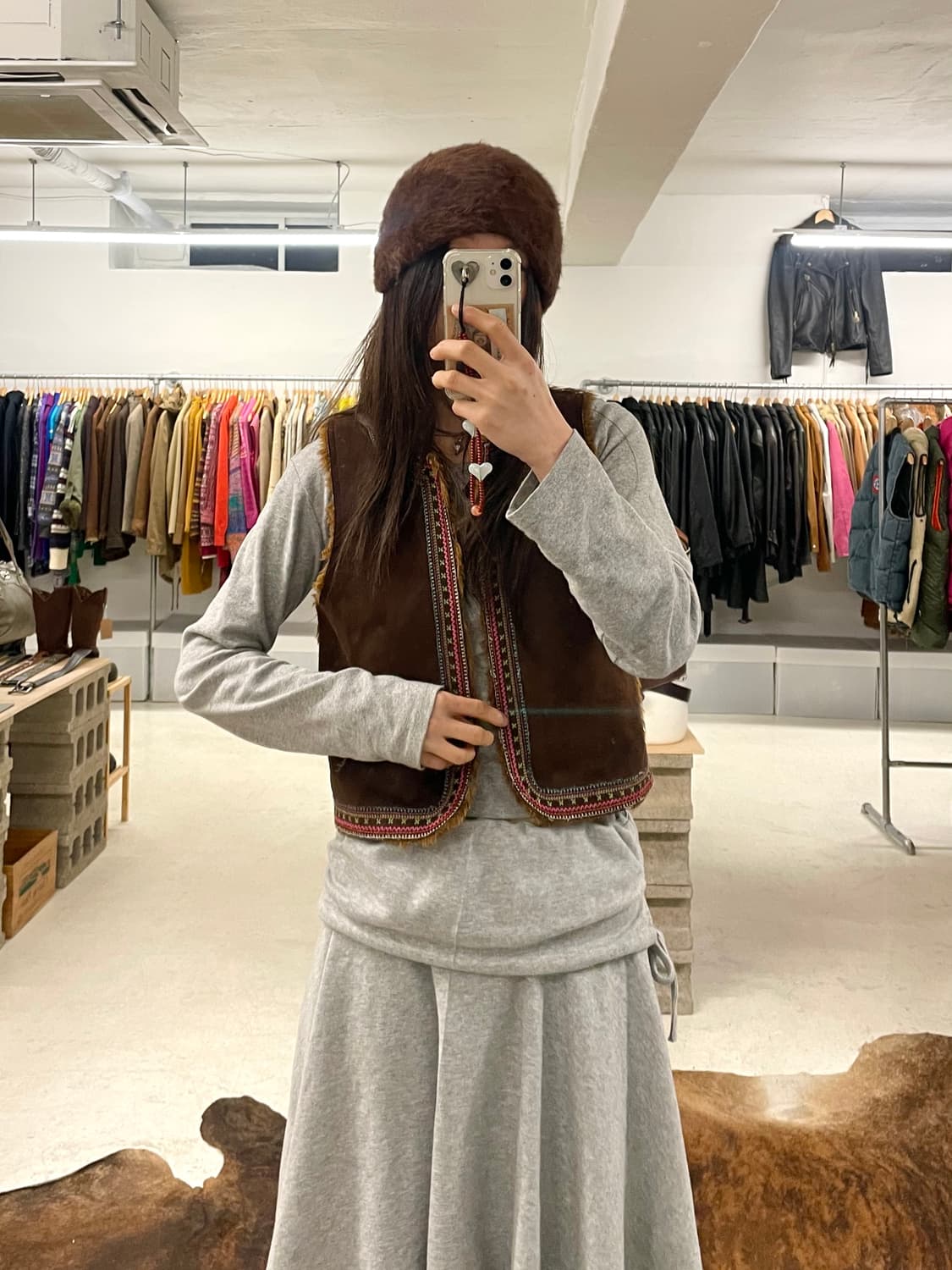 BEAMS suede fur vest 빔즈 스웨이드 퍼 베스트 상품이미지7