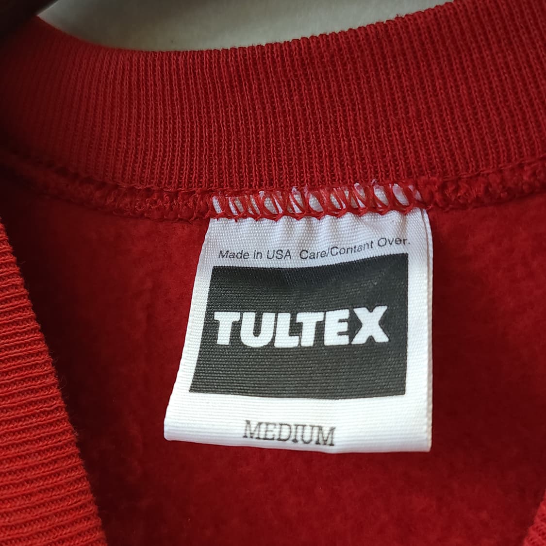 90s TULTEX 빈티지 스웻셔츠 플레인 스웻셔츠 레드 M 상품이미지7
