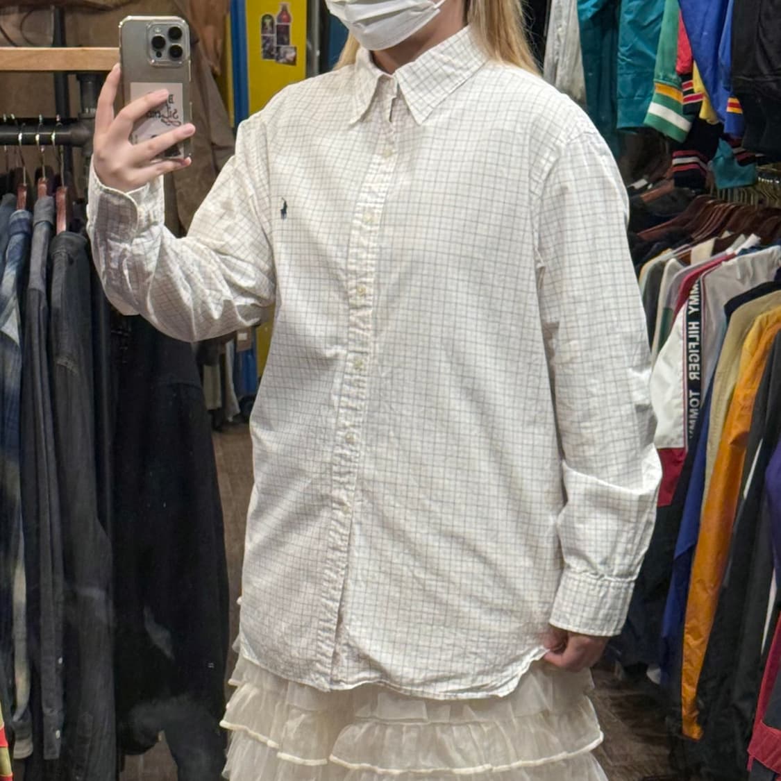 [HI] 폴로 랄프로렌 긴팔셔츠 체크 화이트  상품이미지4