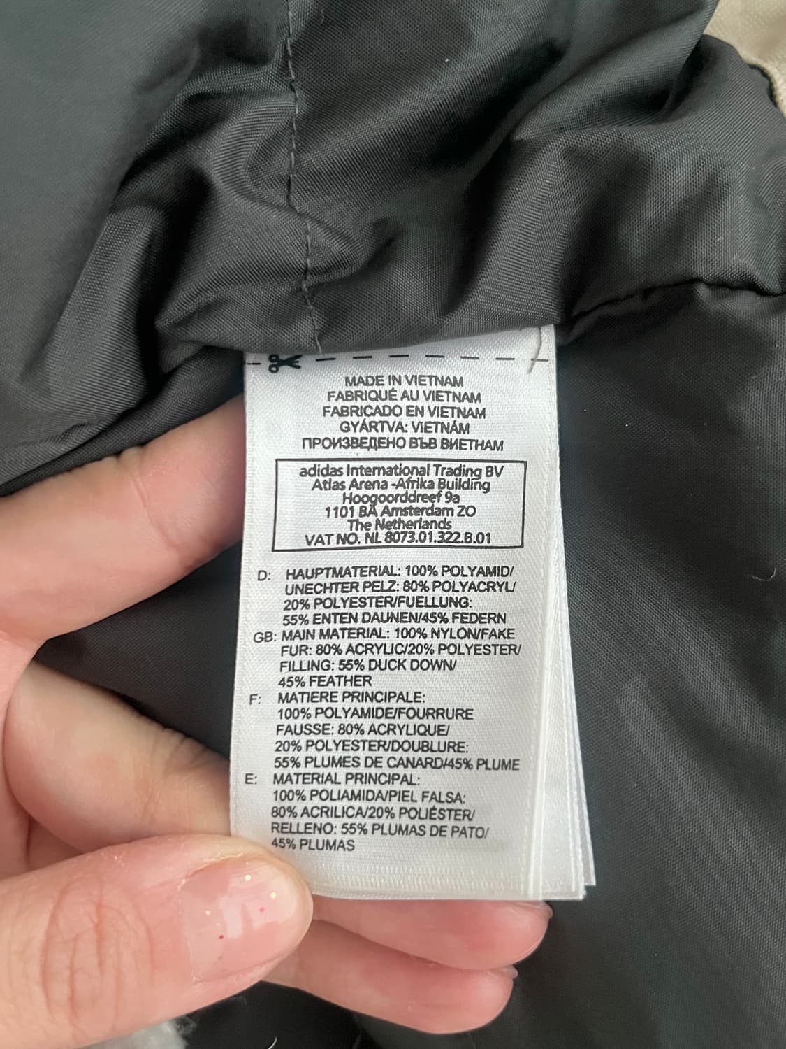 2XL) 리복 덕다운 야상 패딩 점퍼 베이지 상품이미지6