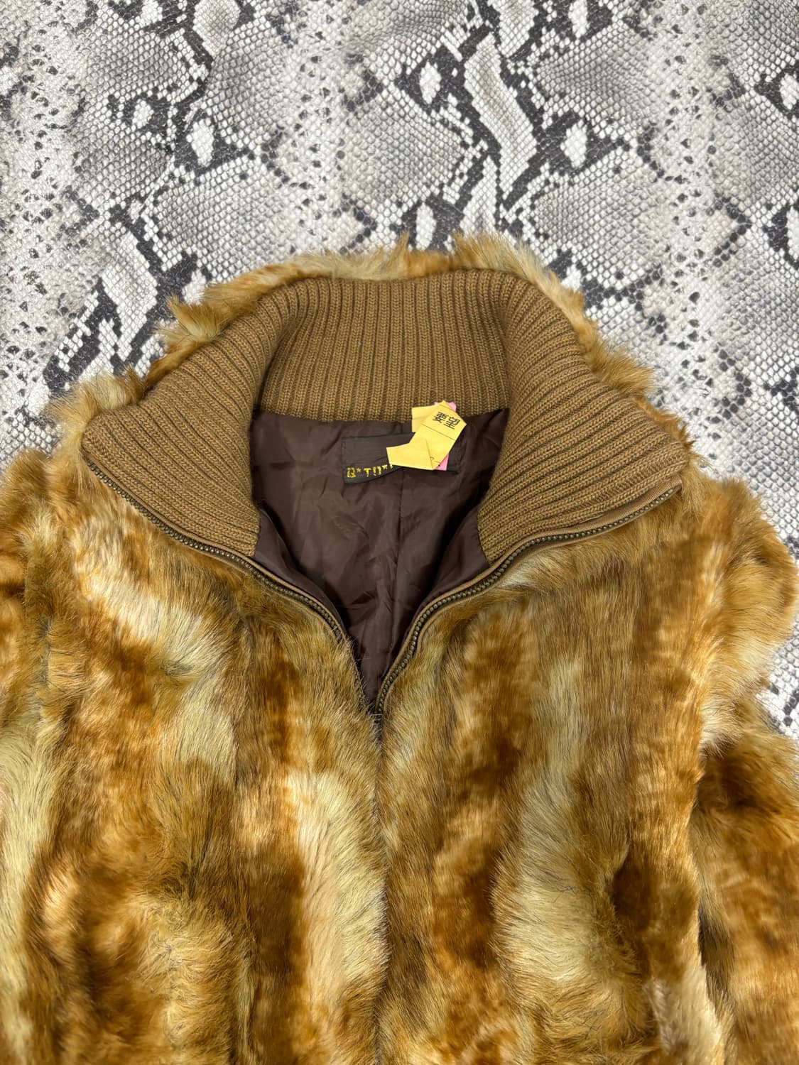 Y2K Brown Fake Fur Zip Up 상품이미지6