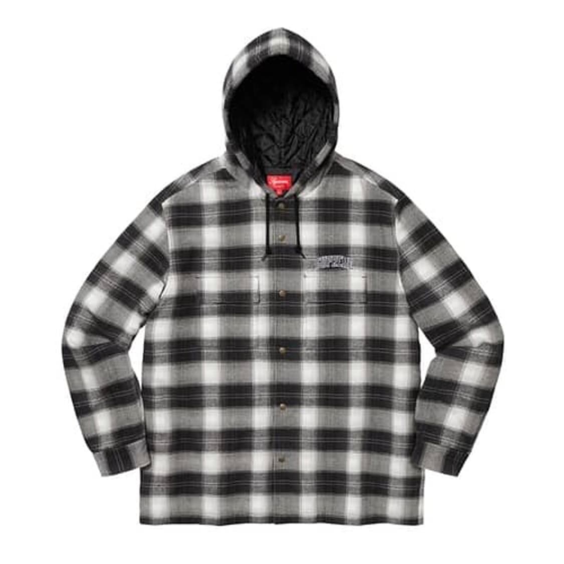 슈프림 19FW 퀼티드 후디 플레이드 셔츠 상품이미지1