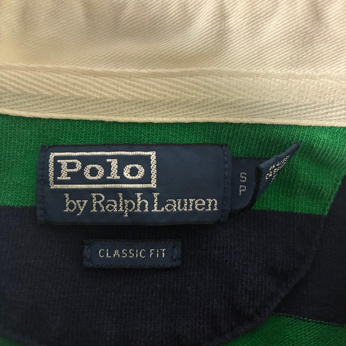Polo 폴로 랄프로렌 그린 네이비 배색 아이코닉 셔츠 상품이미지4
