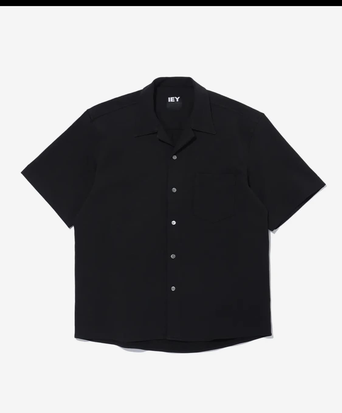 이에이 iey NANO CHECK OPEN SHIRTS Black 상품이미지1