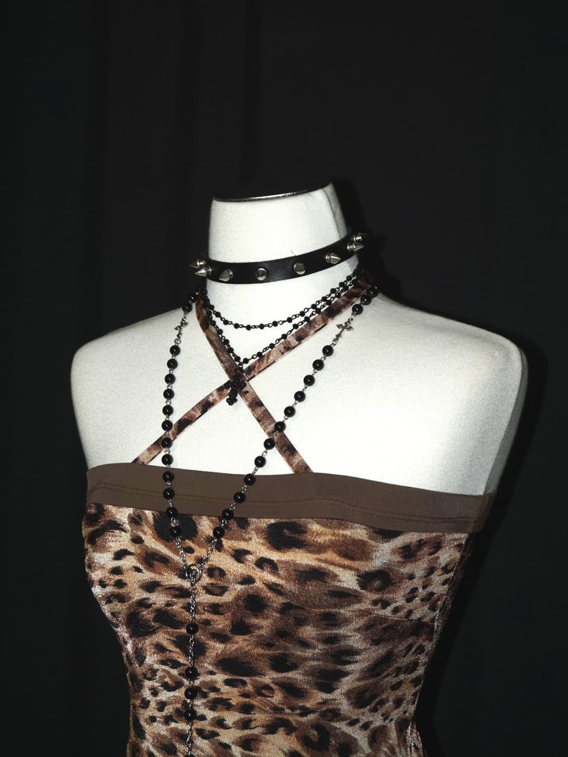 leopard gyaru top  상품이미지4