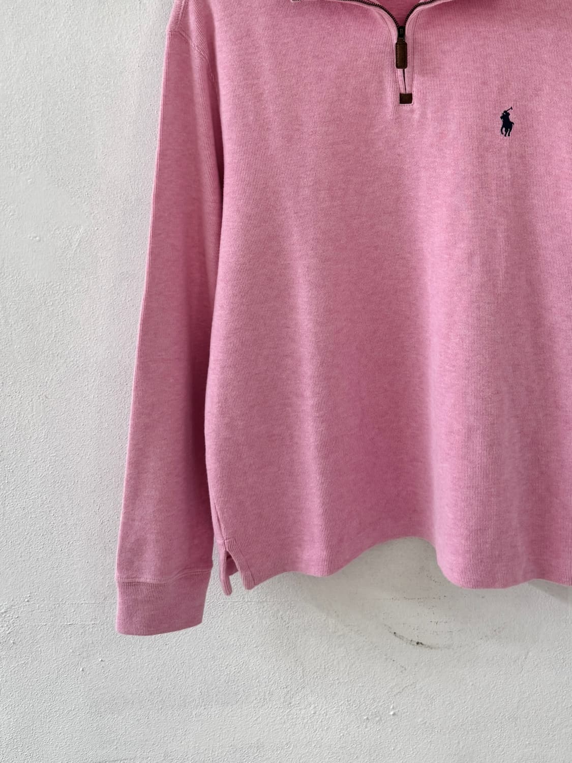 폴로 연핑크 반집업 니트 상품이미지3