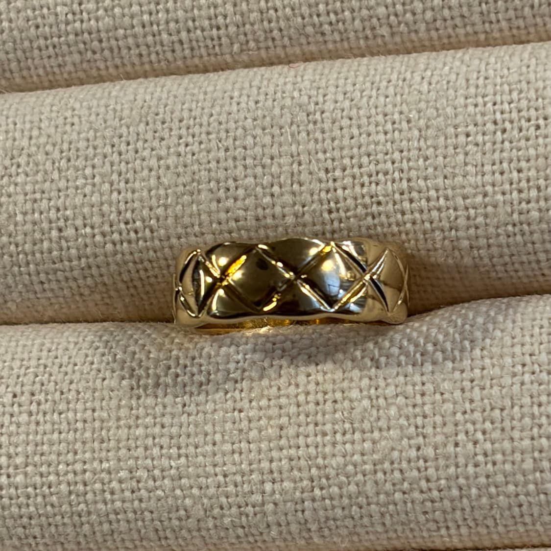 새상품 여성 신주 은도금 C 골드 반지 상품이미지5