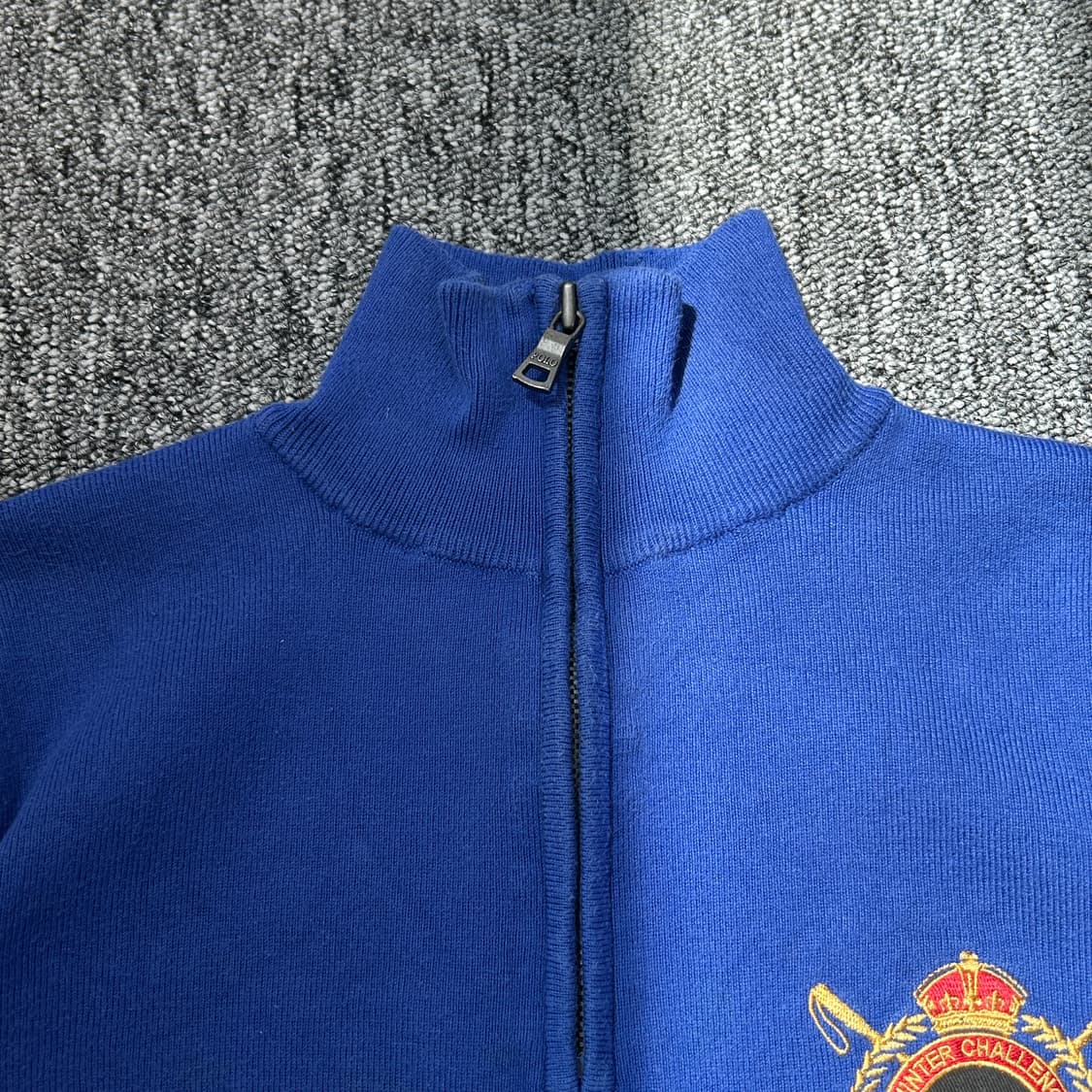 폴로 랄프로렌 블루 럭비 하프집업 니트 상품이미지4