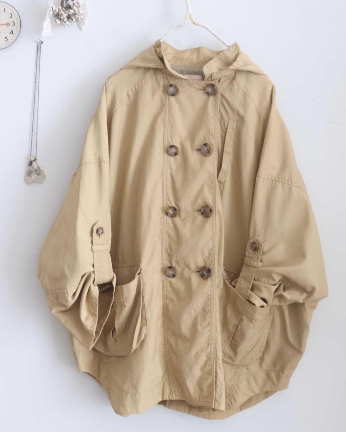 [Beams Heart] Double Button Hood Poncho 상품이미지8